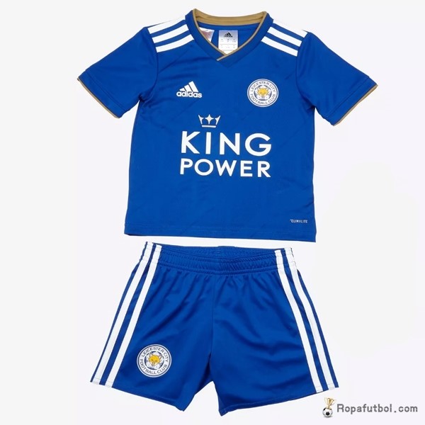 Camiseta Leicester City Replica Primera Ropa Conjunto De Niños 2018/19 Azul